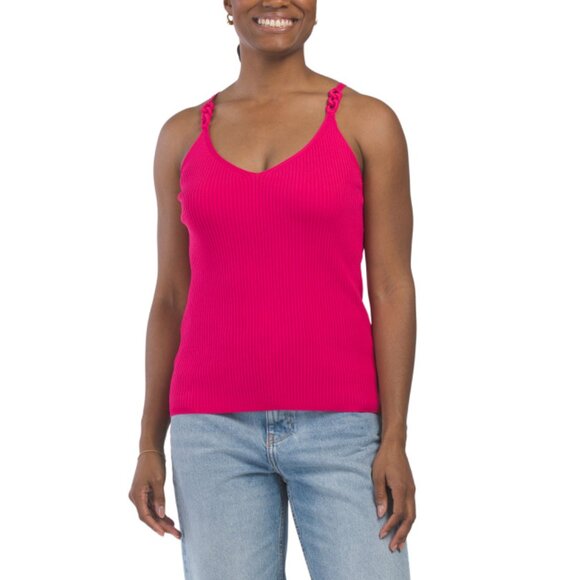 SANDRO HOT PINK Knitted Vest Top